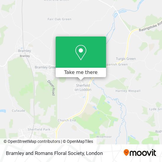 Bramley and Romans Floral Society map