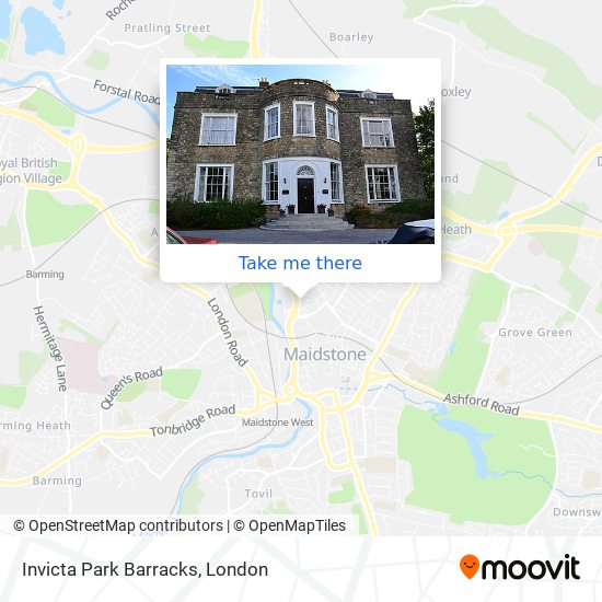 Invicta Park Barracks map