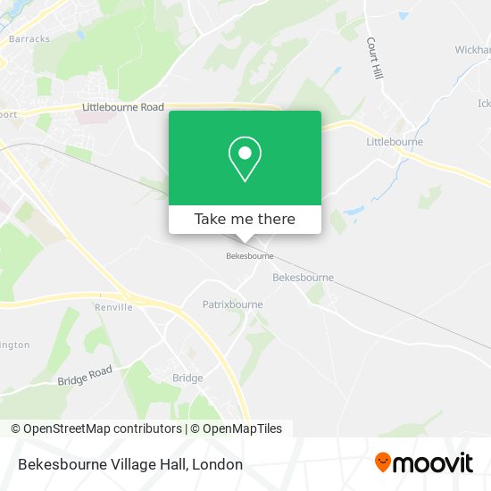 Bekesbourne Village Hall map