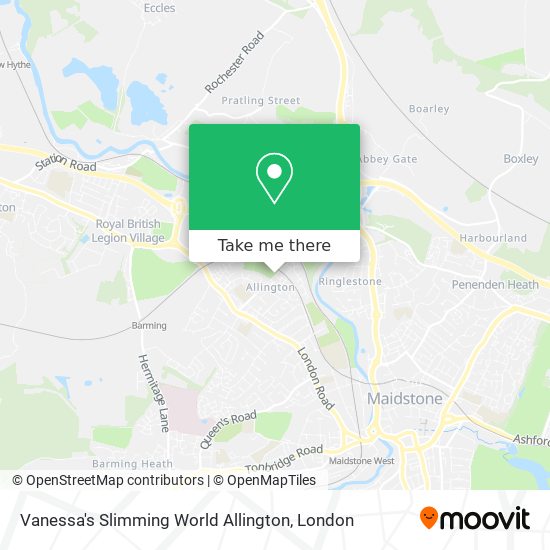 Vanessa's Slimming World Allington map