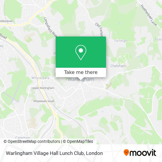 Warlingham Village Hall Lunch Club map