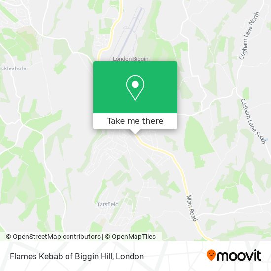 Flames Kebab of Biggin Hill map