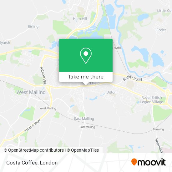 Costa Coffee map