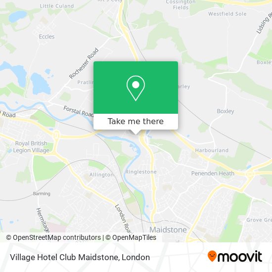 Village Hotel Club Maidstone map