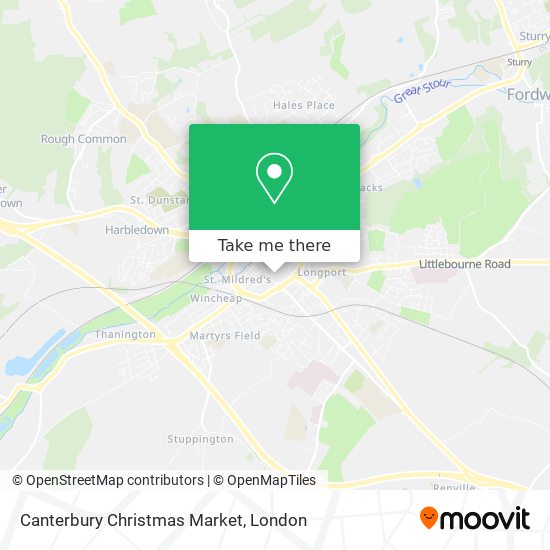 Canterbury Christmas Market map