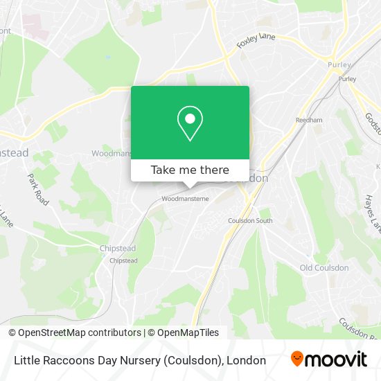 Little Raccoons Day Nursery (Coulsdon) map