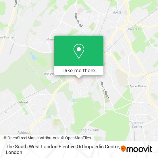 The South West London Elective Orthopaedic Centre map
