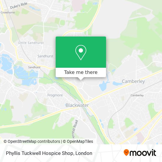 Phyllis Tuckwell Hospice Shop map