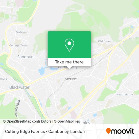 Cutting Edge Fabrics - Camberley map