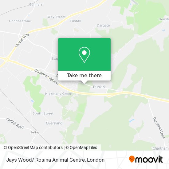 Jays Wood/ Rosina Animal Centre map