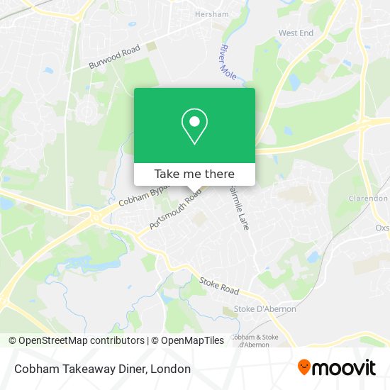 Cobham Takeaway Diner map