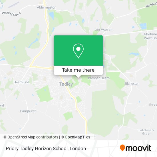 Priory Tadley Horizon School map