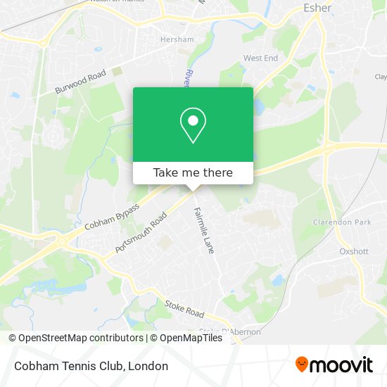 Cobham Tennis Club map
