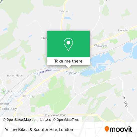 Yellow Bikes & Scooter Hire map