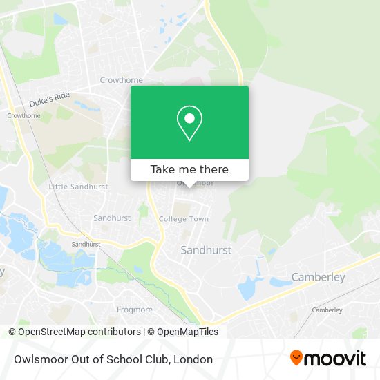 Owlsmoor Out of School Club map