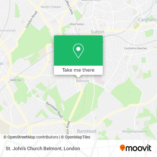 St. John's Church Belmont map