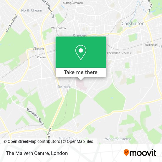 The Malvern Centre map