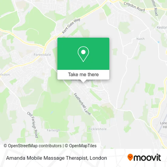 Amanda Mobile Massage Therapist map