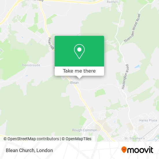 Blean Church map
