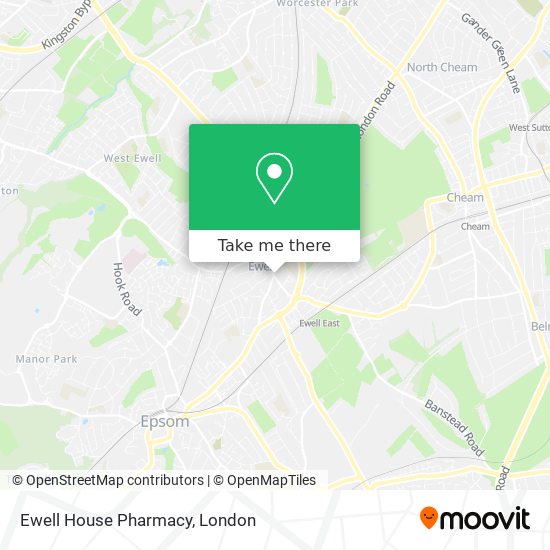 Ewell House Pharmacy map