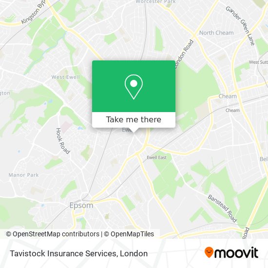 Tavistock Insurance Services map