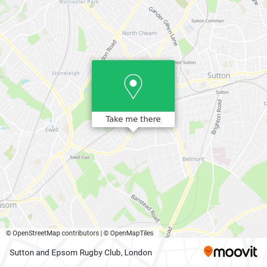 Sutton and Epsom Rugby Club map