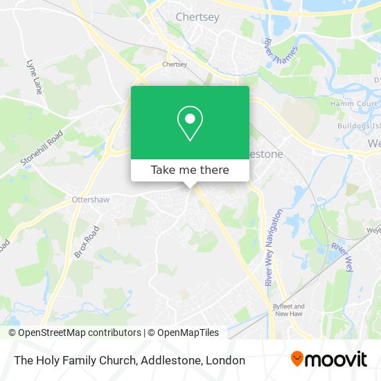 The Holy Family Church, Addlestone map