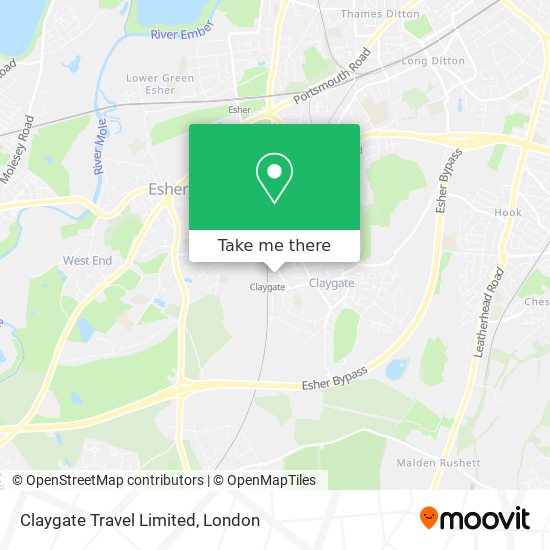 Claygate Travel Limited map