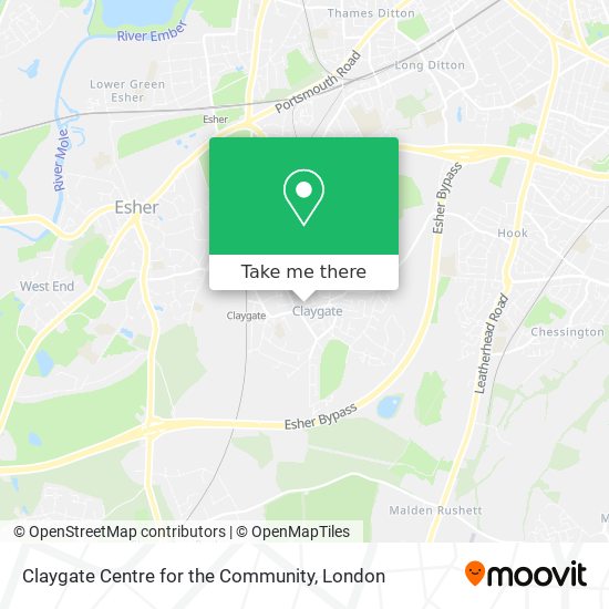 Claygate Centre for the Community map