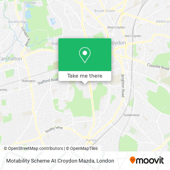 Motability Scheme At Croydon Mazda map