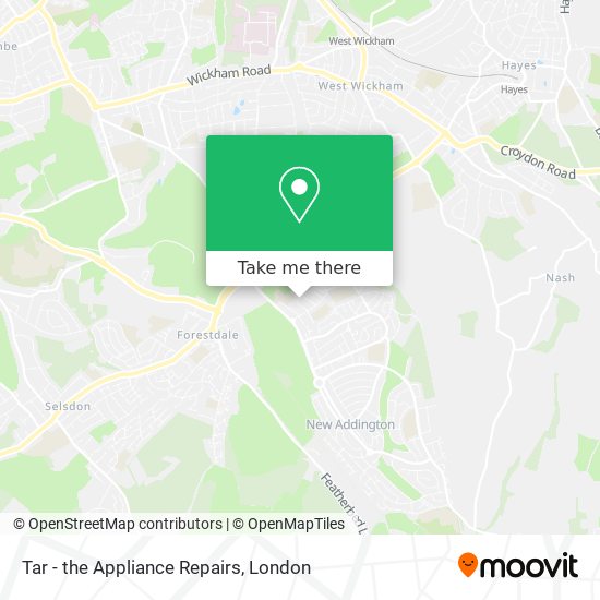 Tar - the Appliance Repairs map