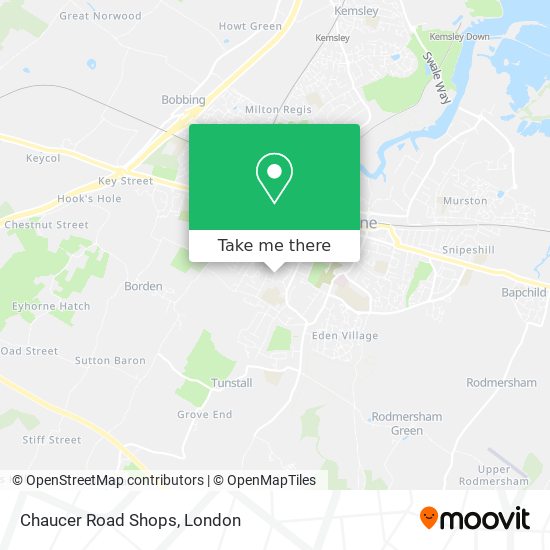Chaucer Road Shops map