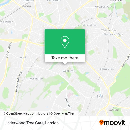 Underwood Tree Care map