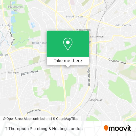 T Thompson Plumbing & Heating map