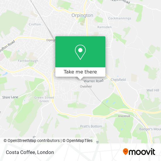 Costa Coffee map