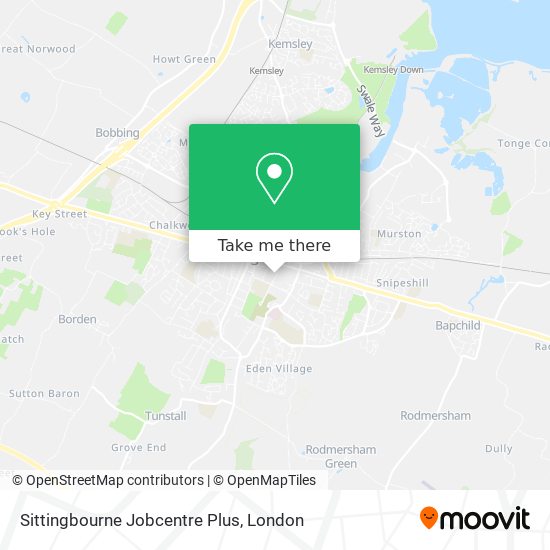 Sittingbourne Jobcentre Plus map