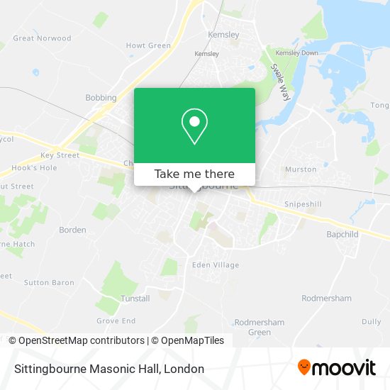 Sittingbourne Masonic Hall map