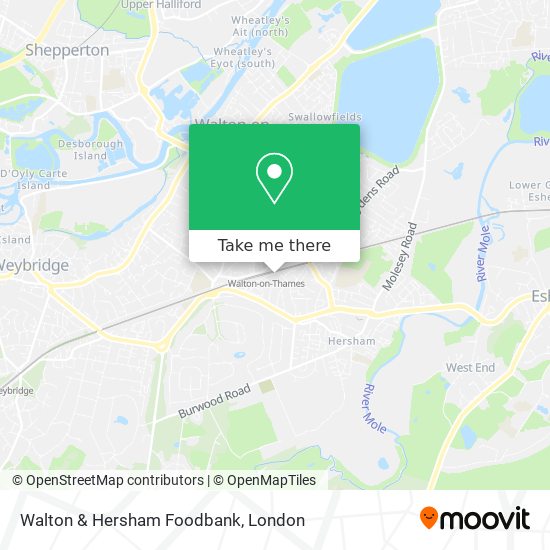 Walton & Hersham Foodbank map