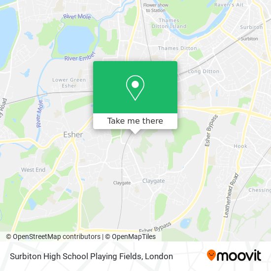Surbiton High School Playing Fields map