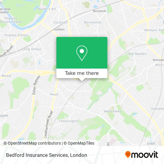 Bedford Insurance Services map