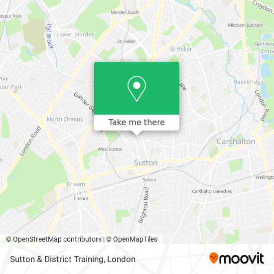 Sutton & District Training map