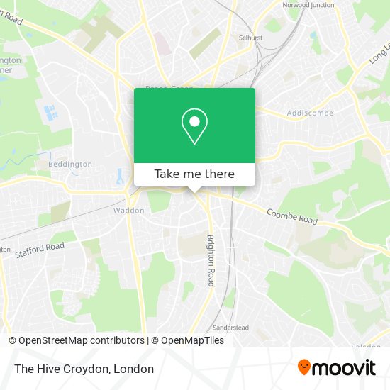 The Hive Croydon map