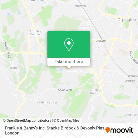 Frankie & Benny's Inc. Stacks Birdbox & Devonly Pies map