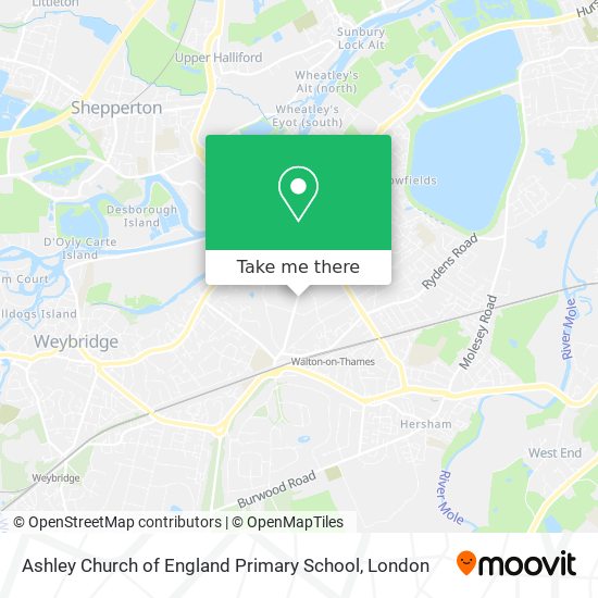 Ashley Church of England Primary School map