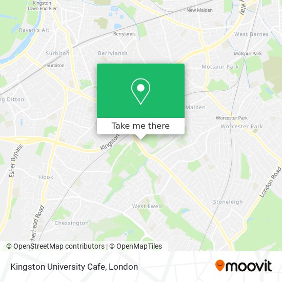 Kingston University Cafe map