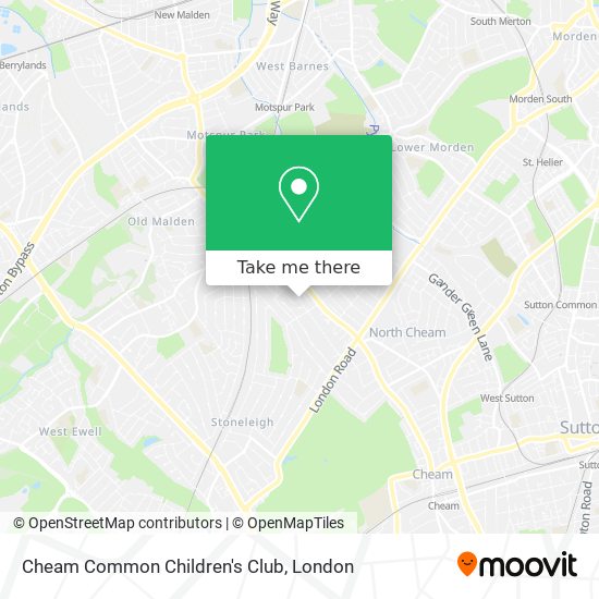 Cheam Common Children's Club map