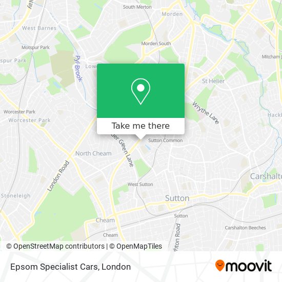 Epsom Specialist Cars map