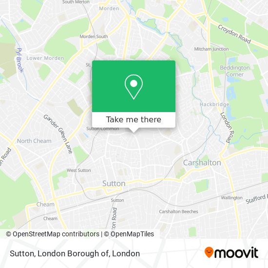 Sutton, London Borough of map