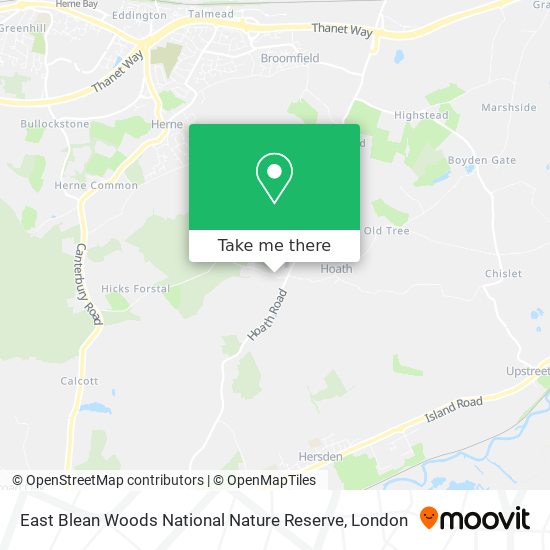 East Blean Woods National Nature Reserve map