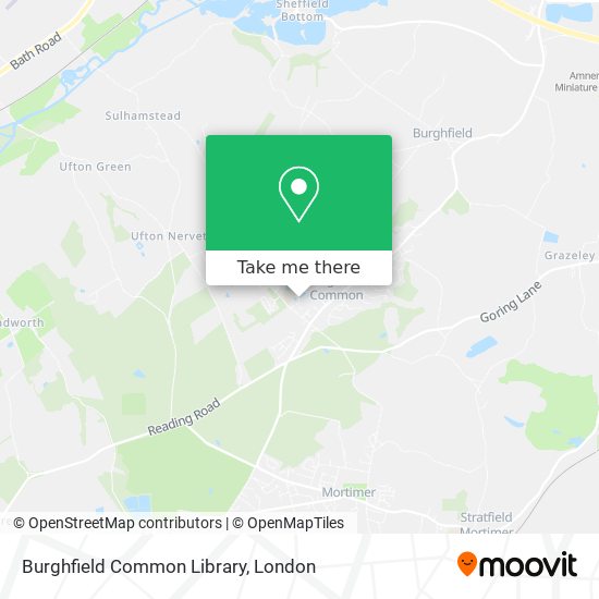 Burghfield Common Library map